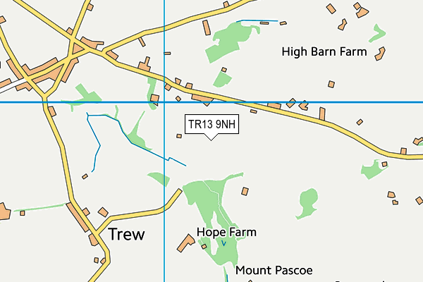 TR13 9NH map - OS VectorMap District (Ordnance Survey)