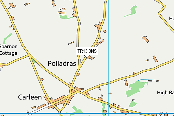 TR13 9NS map - OS VectorMap District (Ordnance Survey)
