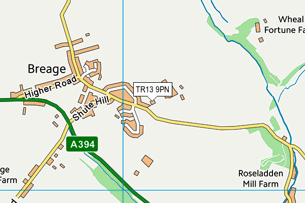 TR13 9PN map - OS VectorMap District (Ordnance Survey)