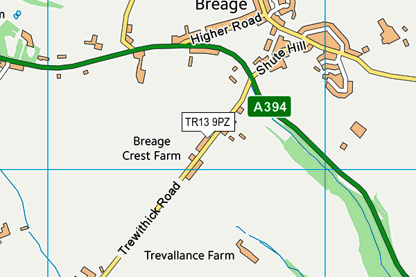 Breage CofE Primary School map (TR13 9PZ) - OS VectorMap District (Ordnance Survey)