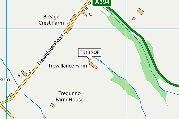 TR13 9QF map - OS VectorMap District (Ordnance Survey)