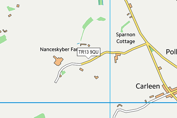 TR13 9QU map - OS VectorMap District (Ordnance Survey)
