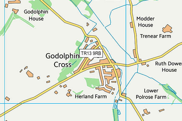 Godolphin Primary School map (TR13 9RB) - OS VectorMap District (Ordnance Survey)