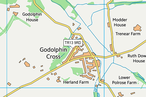 TR13 9RD map - OS VectorMap District (Ordnance Survey)