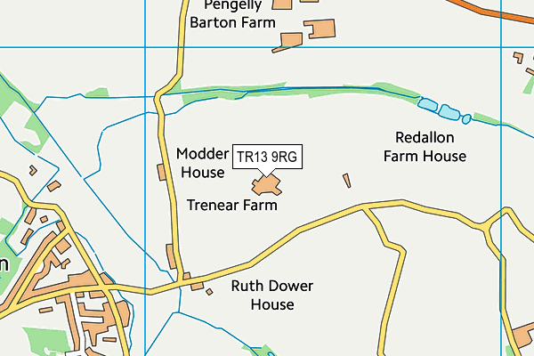 TR13 9RG map - OS VectorMap District (Ordnance Survey)