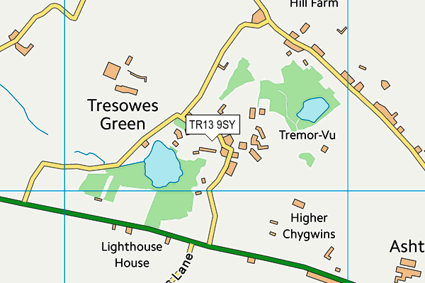 TR13 9SY map - OS VectorMap District (Ordnance Survey)