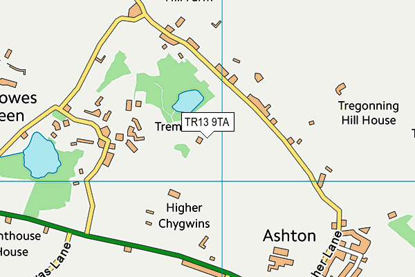 TR13 9TA map - OS VectorMap District (Ordnance Survey)