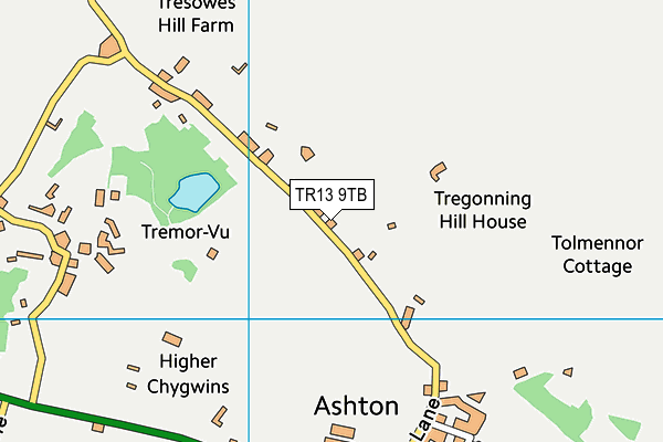 TR13 9TB map - OS VectorMap District (Ordnance Survey)