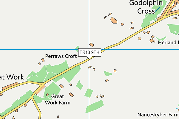 TR13 9TH map - OS VectorMap District (Ordnance Survey)