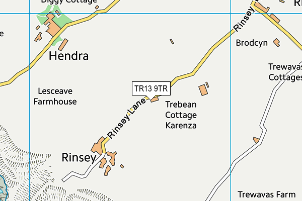 TR13 9TR map - OS VectorMap District (Ordnance Survey)