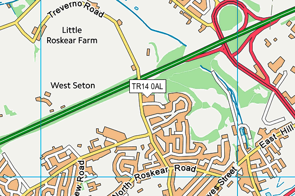 TR14 0AL map - OS VectorMap District (Ordnance Survey)