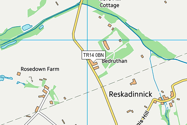 TR14 0BN map - OS VectorMap District (Ordnance Survey)