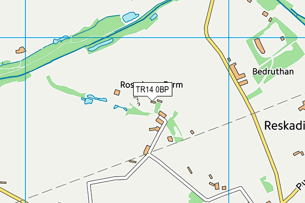 TR14 0BP map - OS VectorMap District (Ordnance Survey)