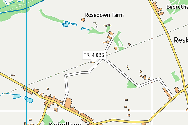 TR14 0BS map - OS VectorMap District (Ordnance Survey)