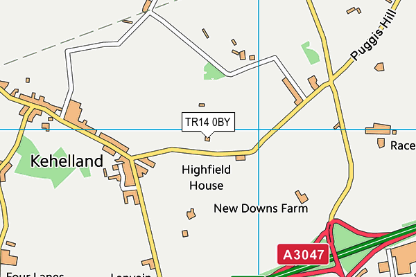TR14 0BY map - OS VectorMap District (Ordnance Survey)