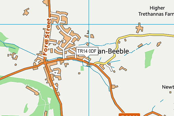 TR14 0DF map - OS VectorMap District (Ordnance Survey)