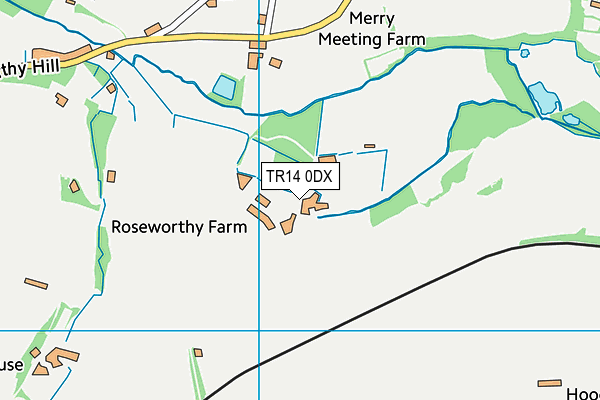 TR14 0DX map - OS VectorMap District (Ordnance Survey)