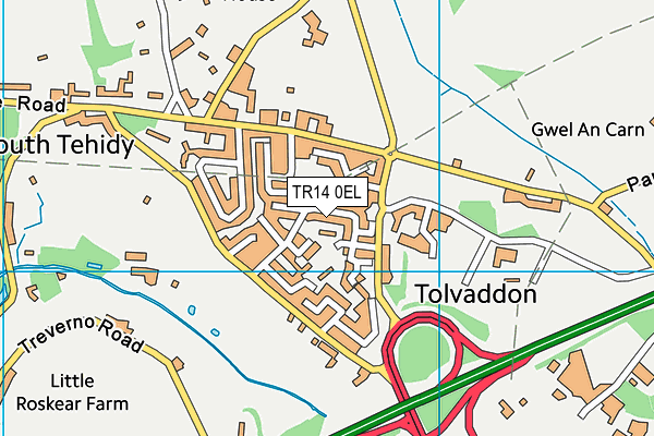 TR14 0EL map - OS VectorMap District (Ordnance Survey)