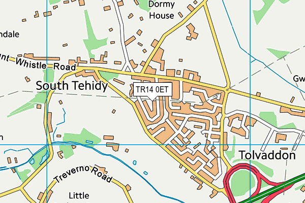 TR14 0ET map - OS VectorMap District (Ordnance Survey)