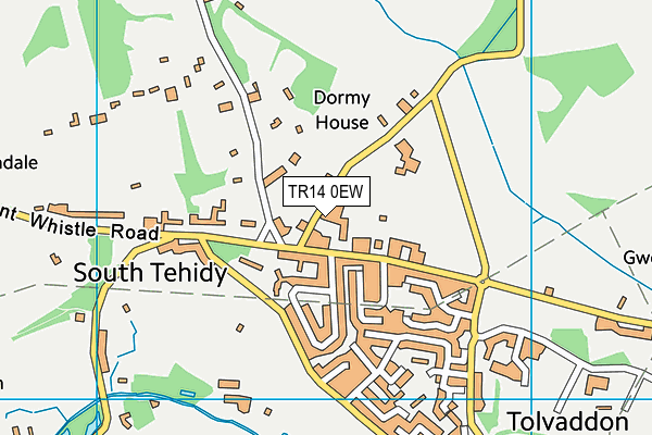 TR14 0EW map - OS VectorMap District (Ordnance Survey)