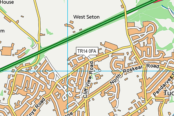 TR14 0FA map - OS VectorMap District (Ordnance Survey)