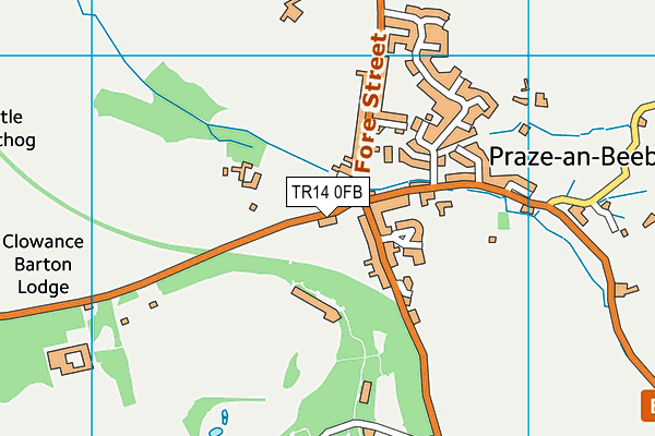 Praze Playing Field map (TR14 0FB) - OS VectorMap District (Ordnance Survey)