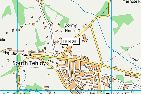TR14 0HT map - OS VectorMap District (Ordnance Survey)