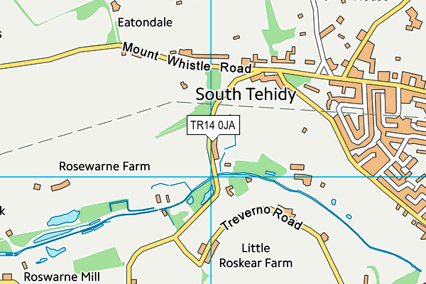 TR14 0JA map - OS VectorMap District (Ordnance Survey)