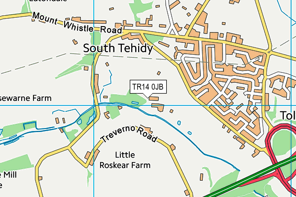 TR14 0JB map - OS VectorMap District (Ordnance Survey)