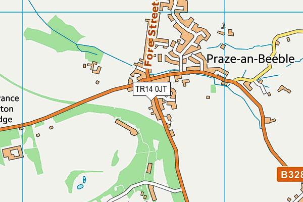 TR14 0JT map - OS VectorMap District (Ordnance Survey)