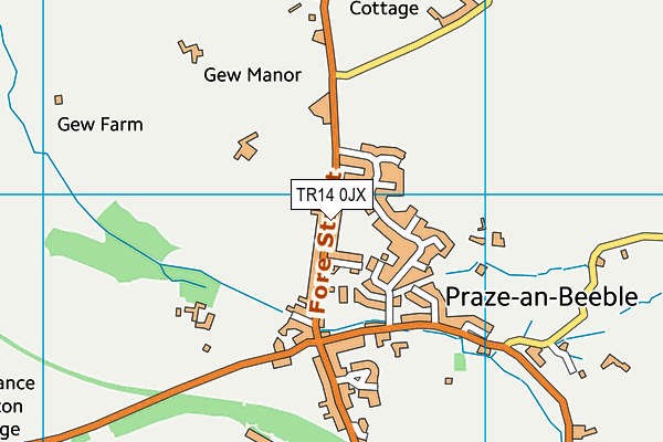 TR14 0JX map - OS VectorMap District (Ordnance Survey)