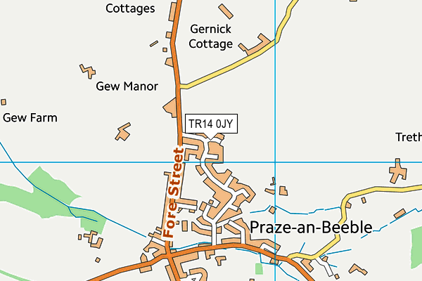 TR14 0JY map - OS VectorMap District (Ordnance Survey)