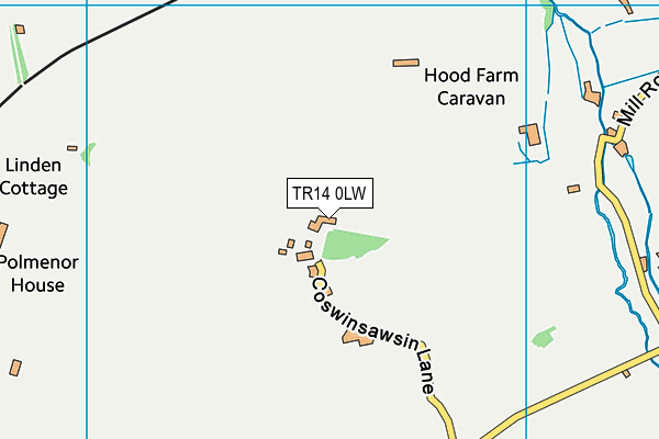 TR14 0LW map - OS VectorMap District (Ordnance Survey)