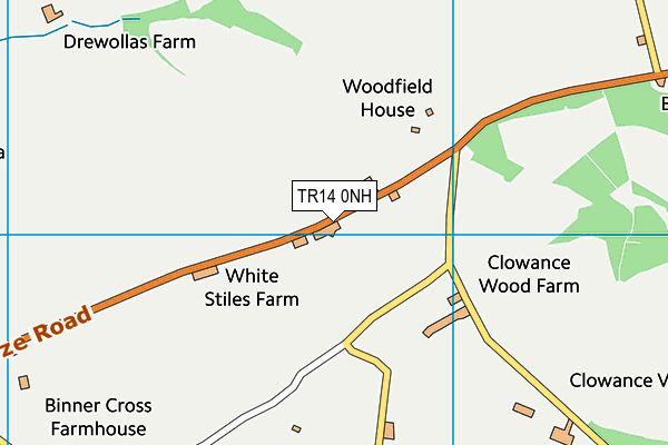 TR14 0NH map - OS VectorMap District (Ordnance Survey)