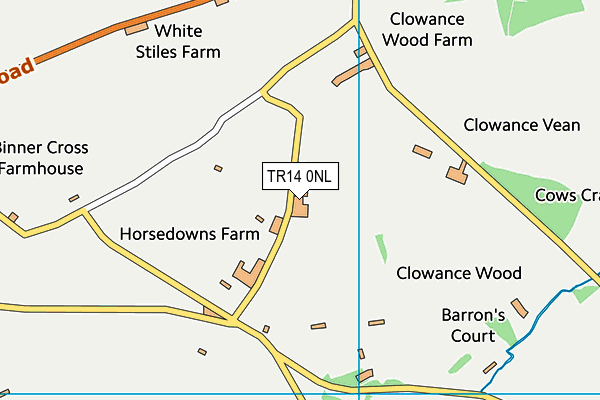 TR14 0NL map - OS VectorMap District (Ordnance Survey)