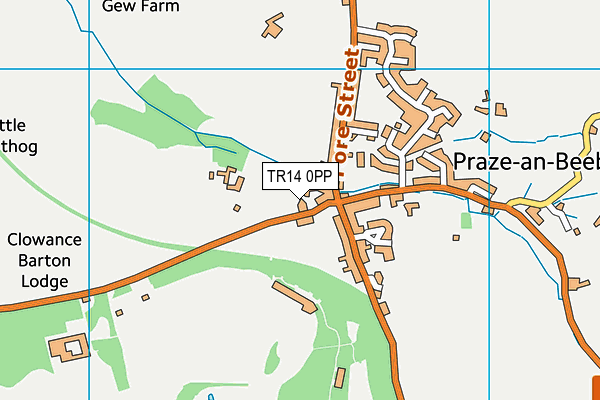 TR14 0PP map - OS VectorMap District (Ordnance Survey)