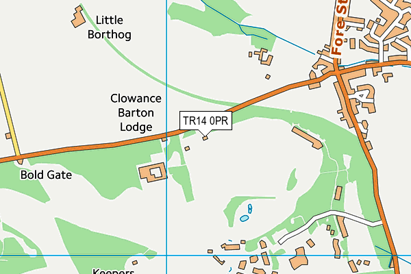 TR14 0PR map - OS VectorMap District (Ordnance Survey)