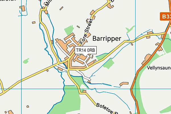 TR14 0RB map - OS VectorMap District (Ordnance Survey)