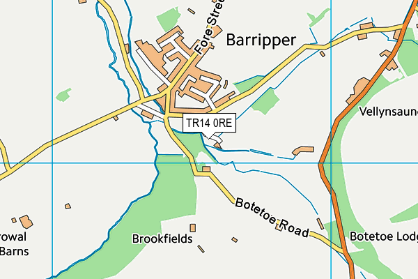 TR14 0RE map - OS VectorMap District (Ordnance Survey)