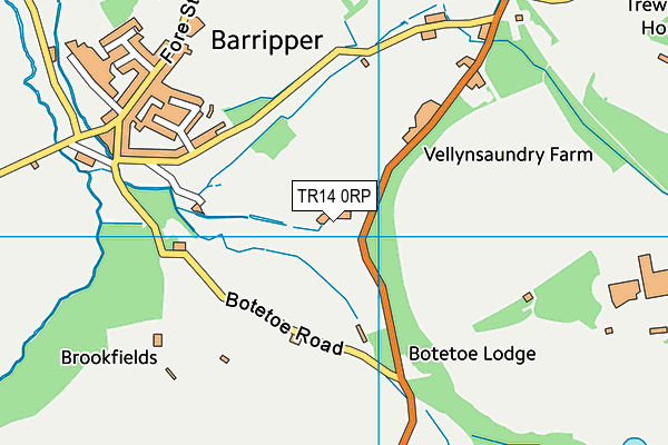 TR14 0RP map - OS VectorMap District (Ordnance Survey)
