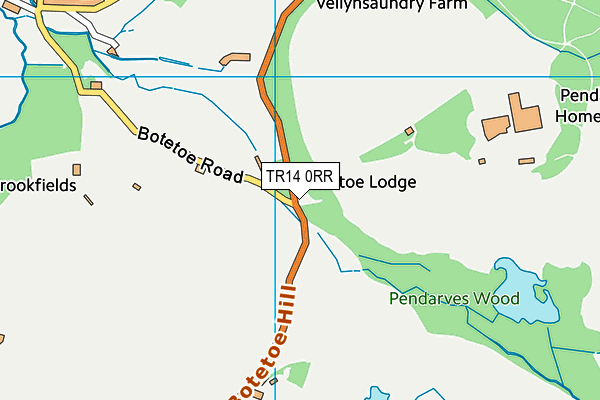 TR14 0RR map - OS VectorMap District (Ordnance Survey)