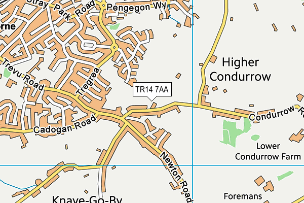 TR14 7AA map - OS VectorMap District (Ordnance Survey)