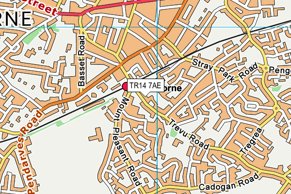 St John's Catholic Primary School map (TR14 7AE) - OS VectorMap District (Ordnance Survey)