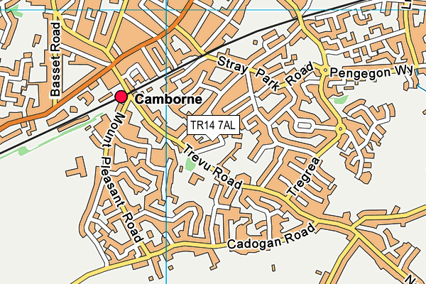 TR14 7AL map - OS VectorMap District (Ordnance Survey)