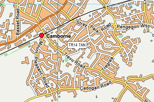 TR14 7AN map - OS VectorMap District (Ordnance Survey)