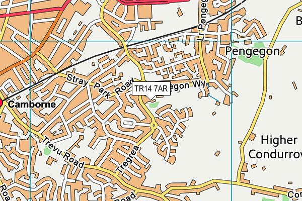 TR14 7AR map - OS VectorMap District (Ordnance Survey)