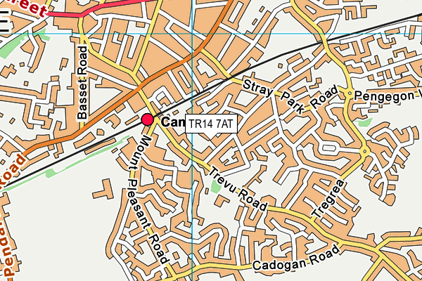 TR14 7AT map - OS VectorMap District (Ordnance Survey)