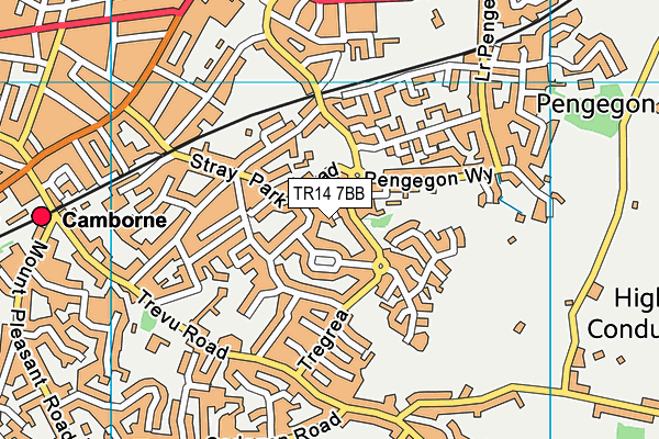 TR14 7BB map - OS VectorMap District (Ordnance Survey)