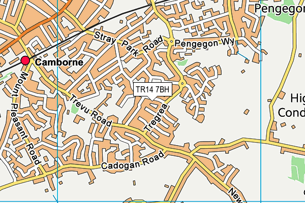 TR14 7BH map - OS VectorMap District (Ordnance Survey)
