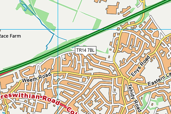 TR14 7BL map - OS VectorMap District (Ordnance Survey)